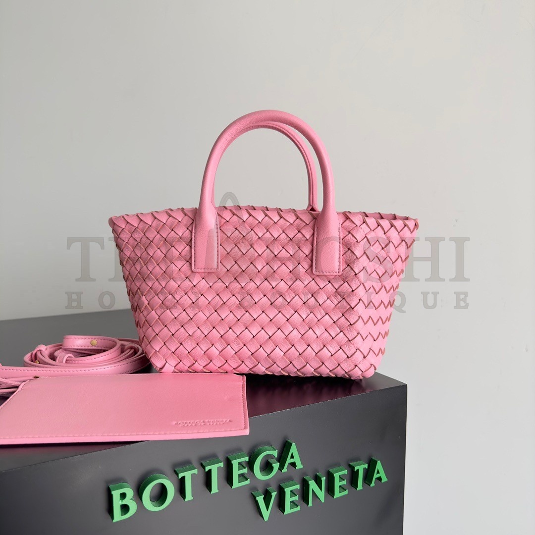 B0tt*ga Ven*ta Cabat Mini Bag In Pink Intrecciato Lambskin Master Quality