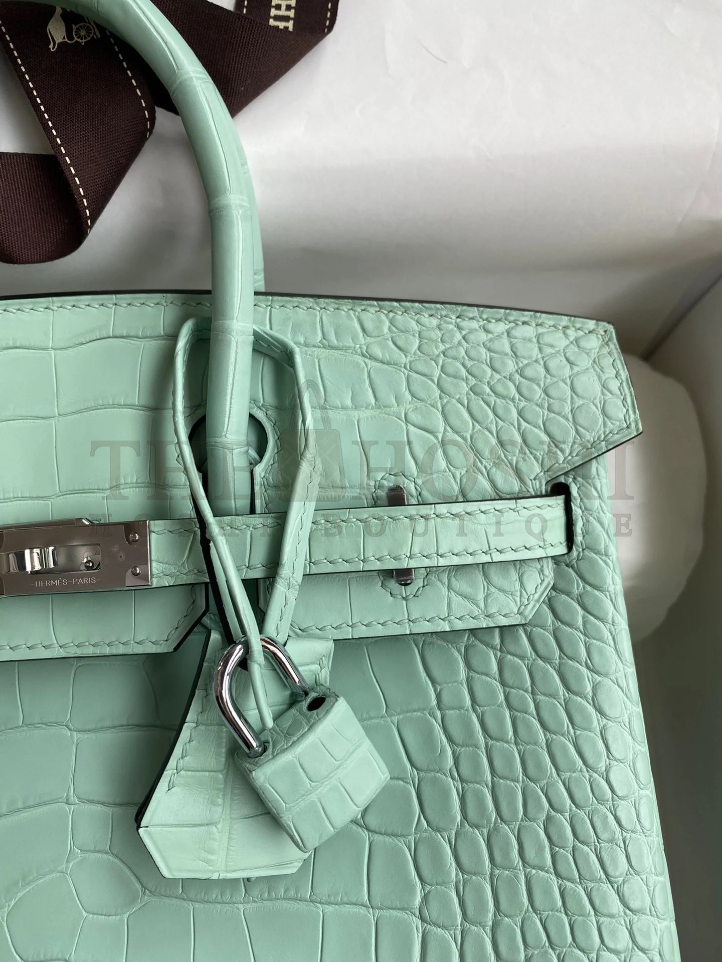 H**me5 Birkin 25 Retourne Handmade Bag In Vert D
