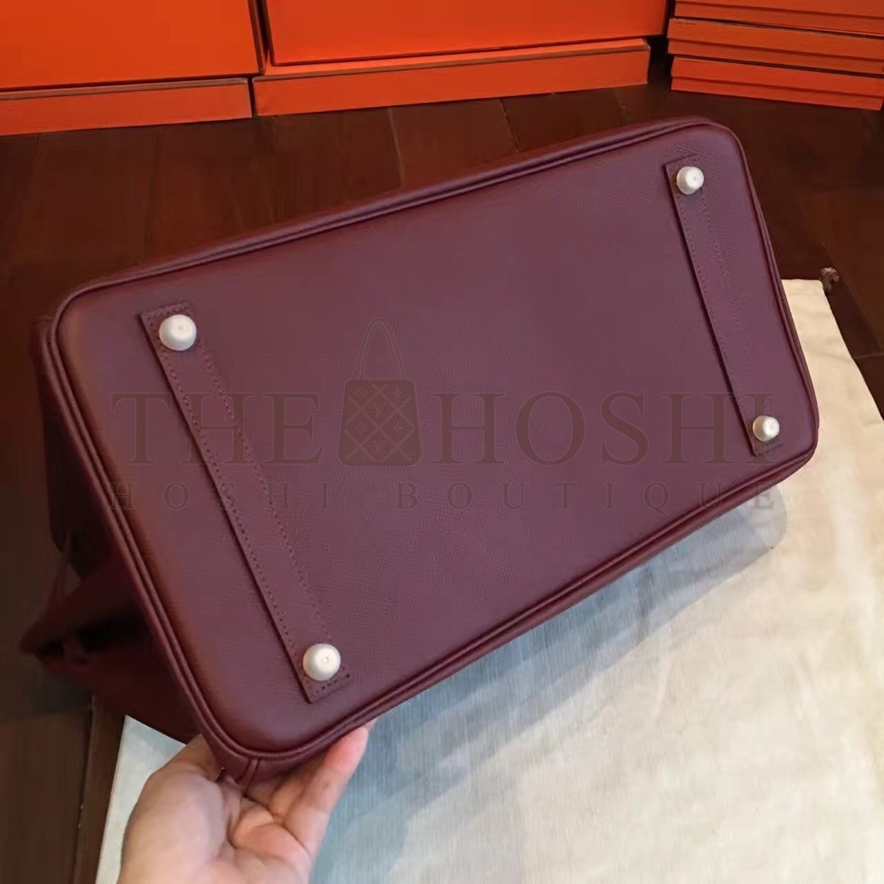 H**me5 Bordeaux Epsom Birkin 40cm Handmade Bag Master Quality