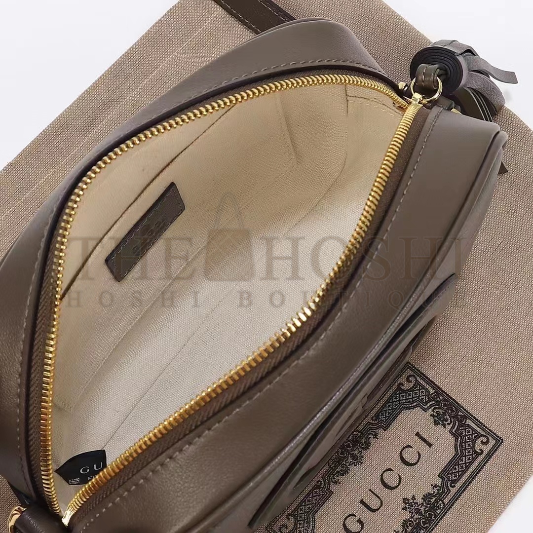 Gvc*1 Women GG Blondie Small Shoulder Bag Brown Leather Zipper Closure Master Quality