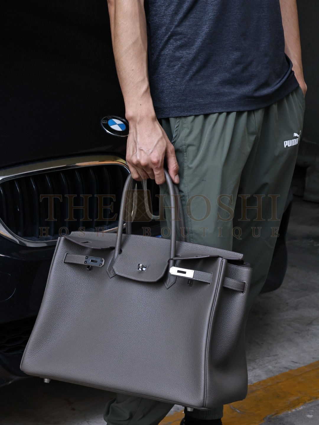 H**me5 Birkin 40 in Togo leather with a Tarnished Grey bag Master Quality