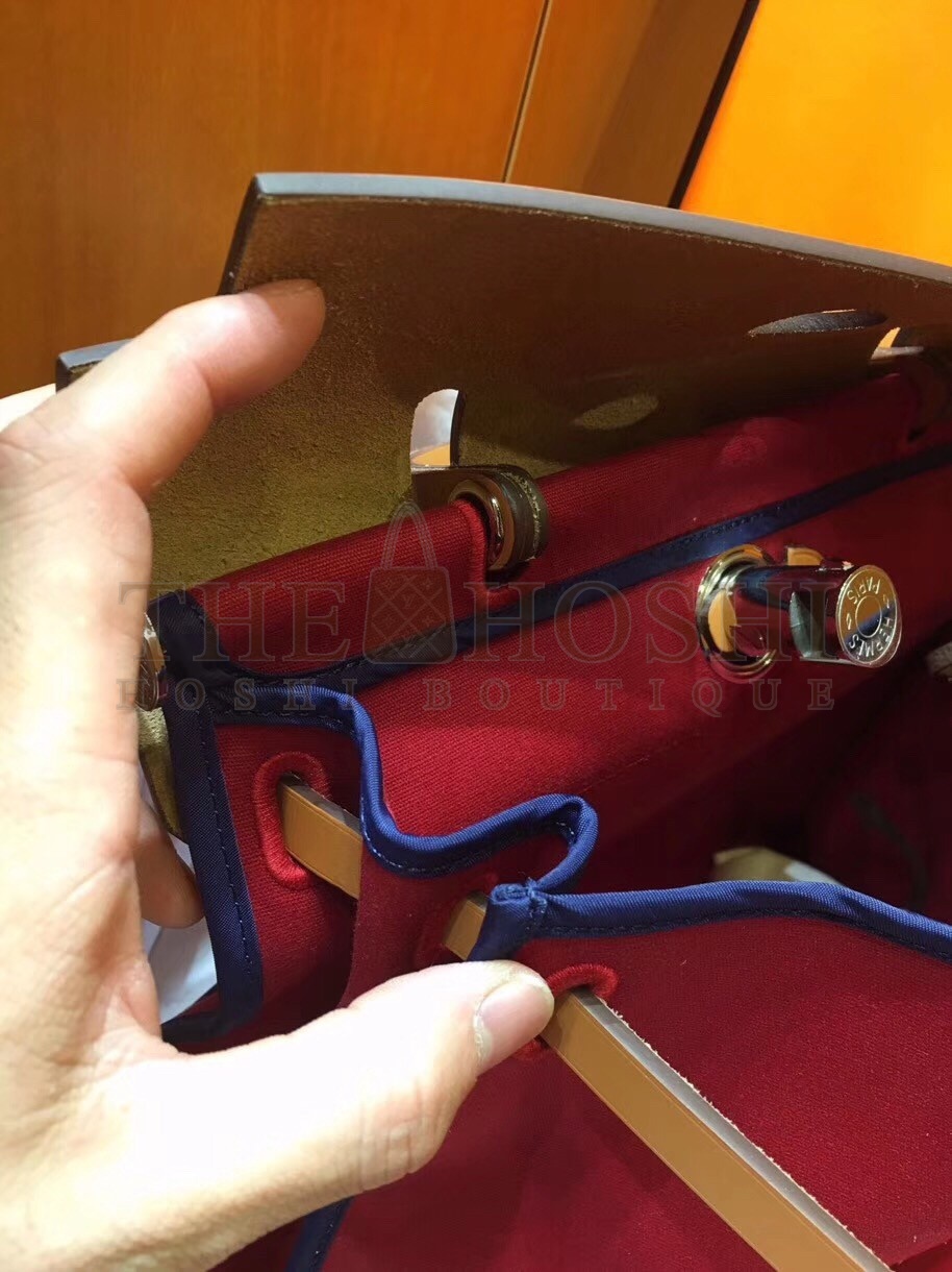 H**me5 Herbag Zip 31cm Bag In Brown And Red Master Quality