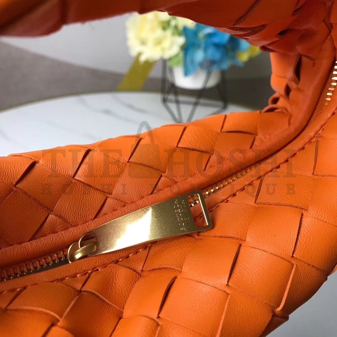 B0tt*ga Ven*ta Mini BV Jodie Bag In Orange Woven Leather Master Quality
