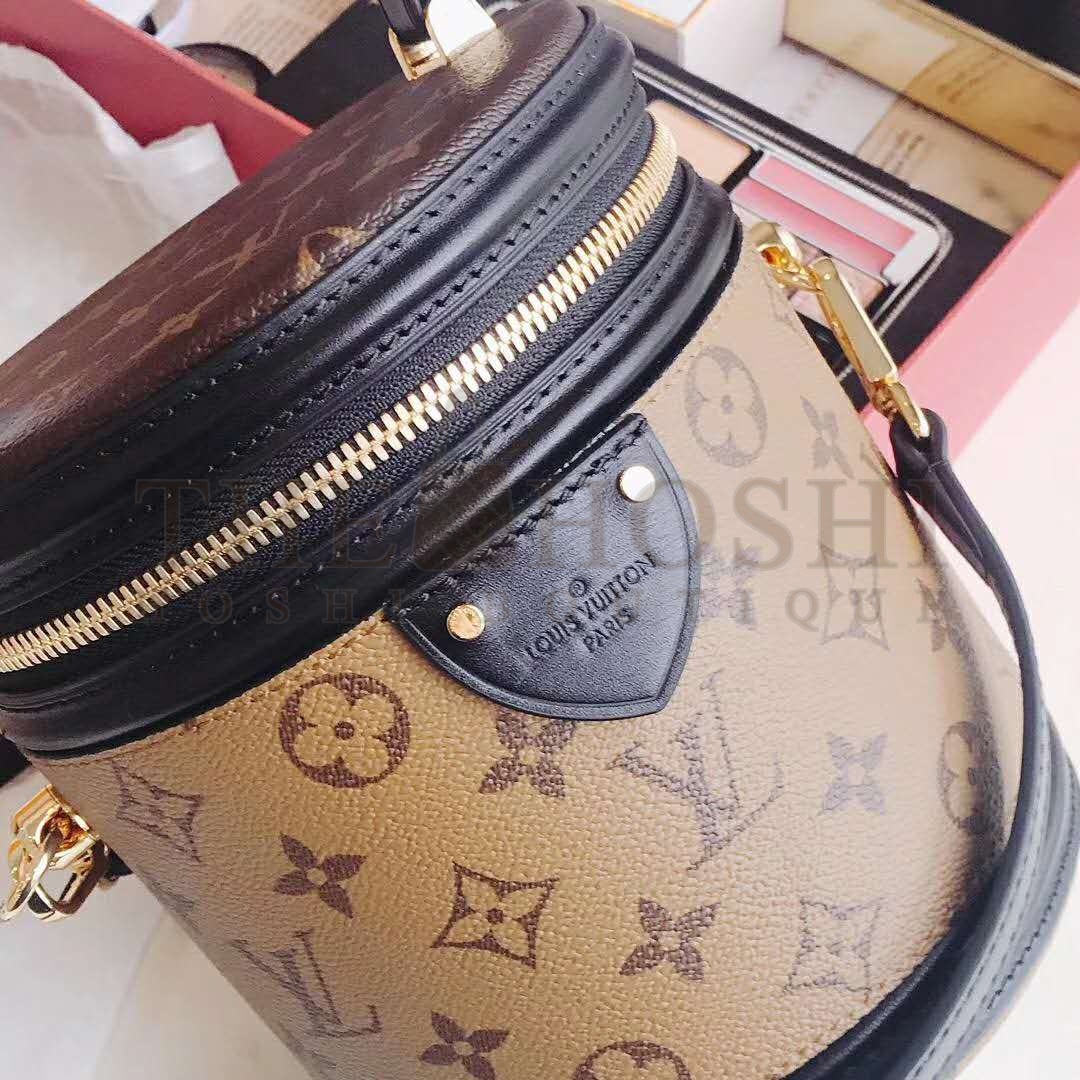 L0vis Vvtt0n LV Women Cannes Handbag in Monogram and Monogram Reverse Coated Canvas Master Quality