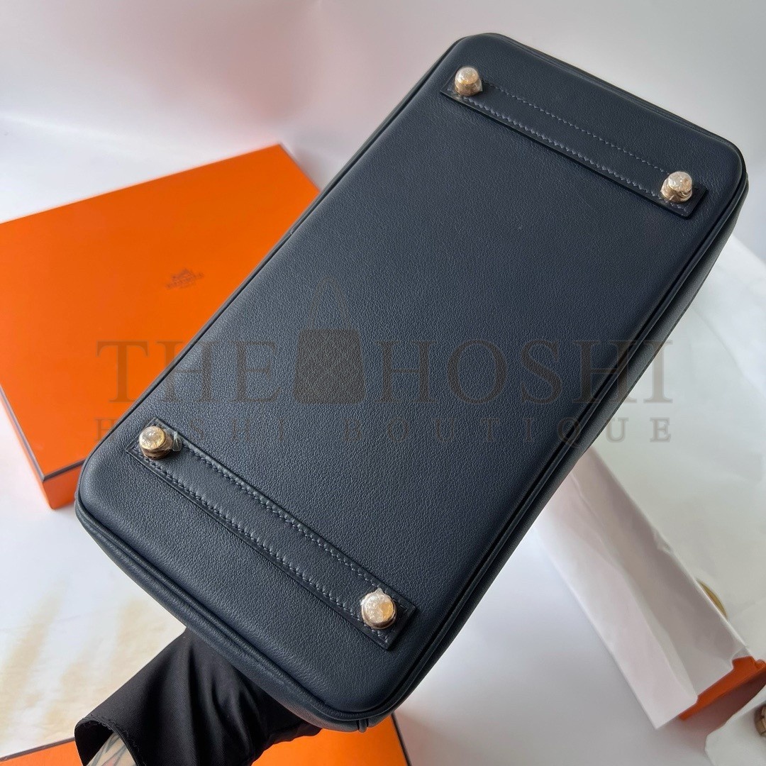 H**me5 Colormatic Birkin 30 Bag in Blue Nuit, Black and Chai Swift Leather Master Quality