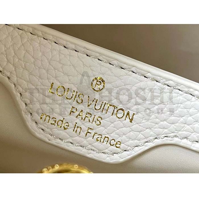 L0vis Vvtt0n LV Women Capucines MM Handbag Steeple Gray Greige Taurillon Leather Master Quality