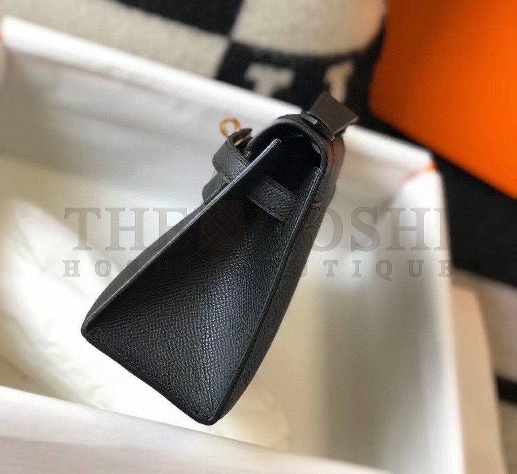 H**me5 Kelly Pochette Bag In Black Epsom Leather Master Quality