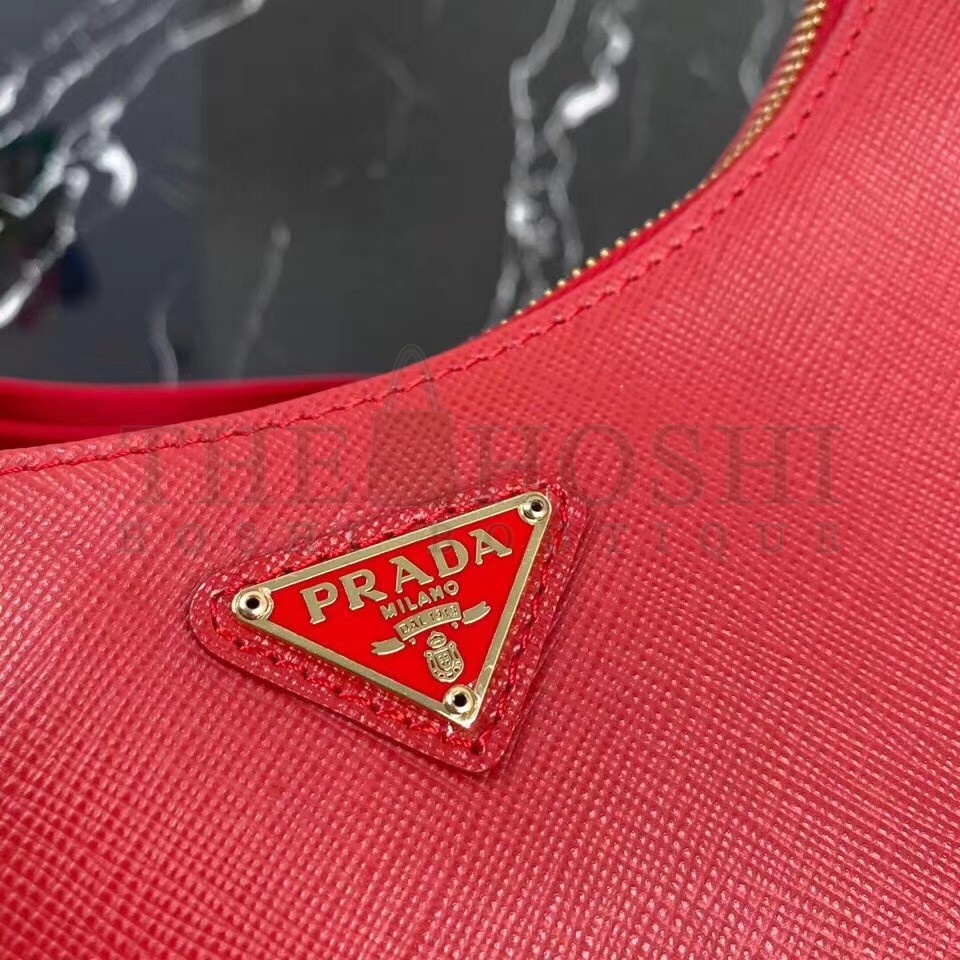 Pra*a Re-Edition 2005 Shoulder Bag In Red Saffiano Leather Master Quality