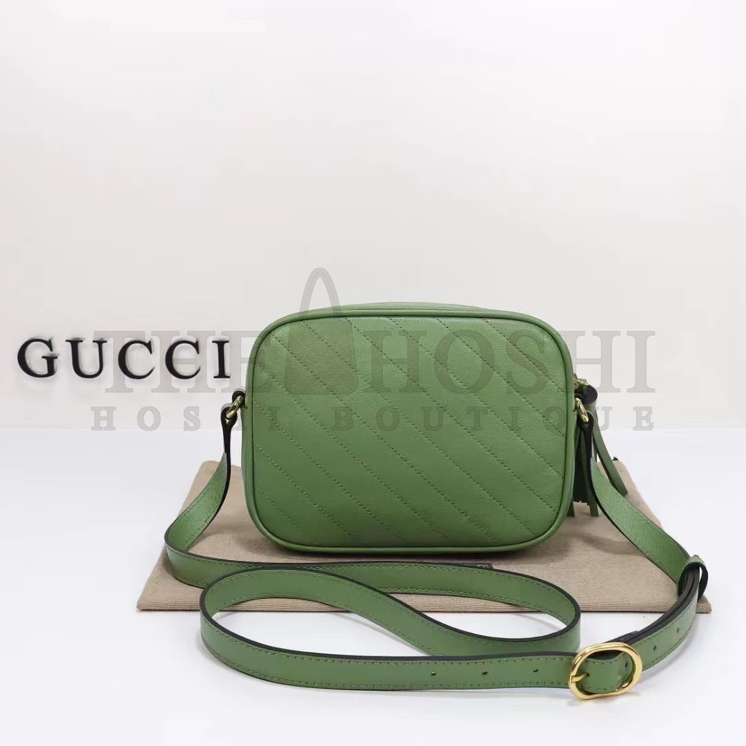 Gvc*1 Women GG Blondie Small Shoulder Bag Green Leather Zipper Closure Master Quality