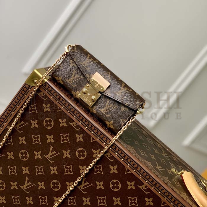 L0vis Vvtt0n LV Women Bitsy Pouch Brown Monogram Flower Canvas Master Quality