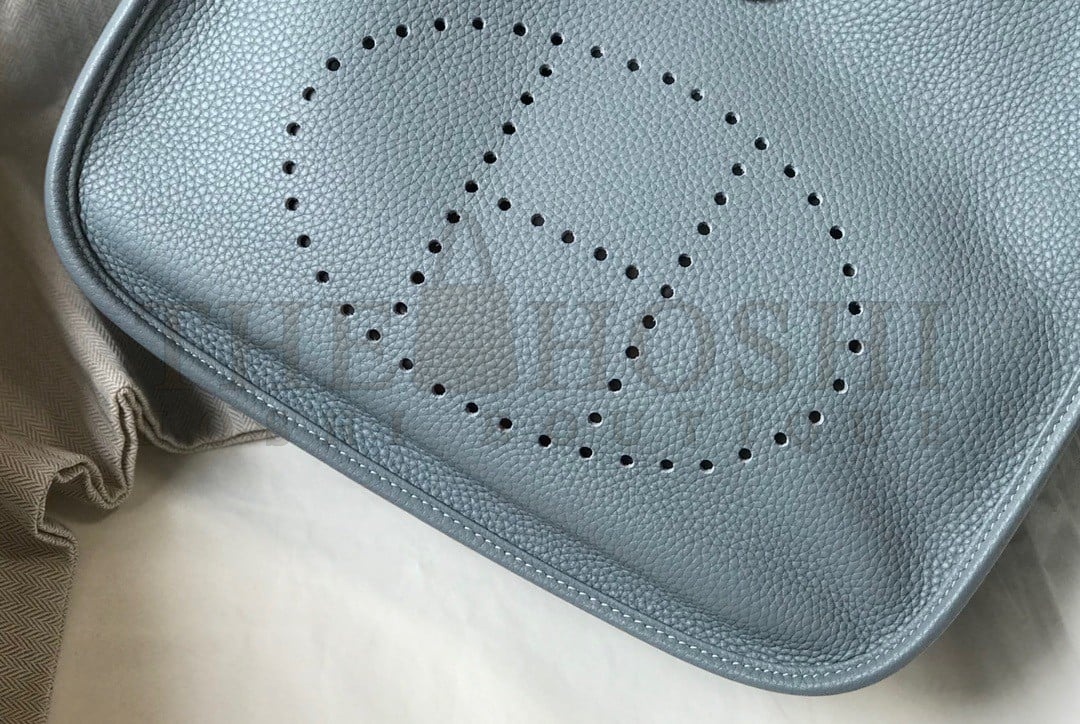 H**me5 Evelyne III 29 Bag In Blue Lin Clemence Leather Master Quality