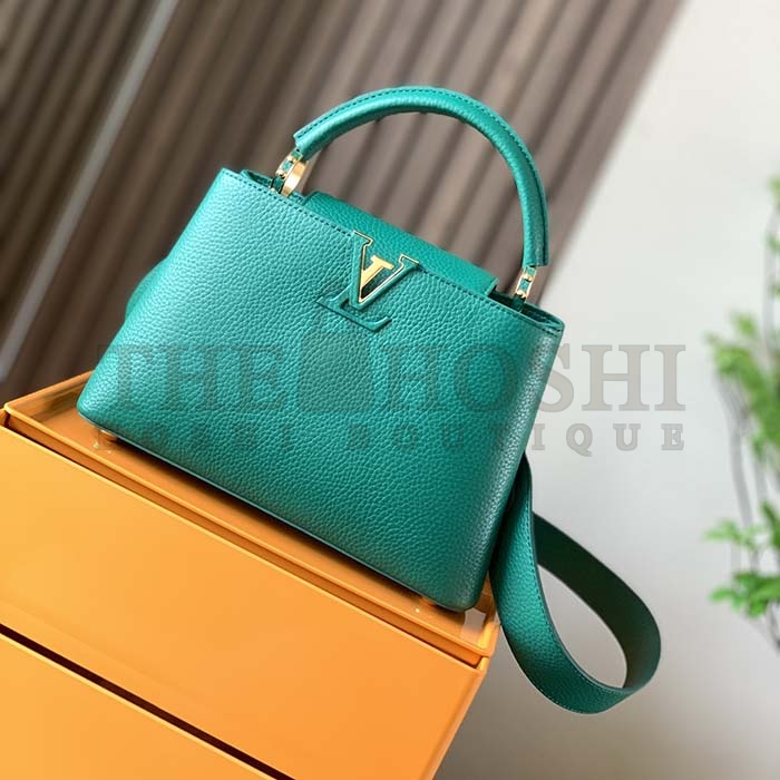 L0vis Vvtt0n LV Women Capucines BB Handbag Emeraude Green Taurillon Leather Master Quality
