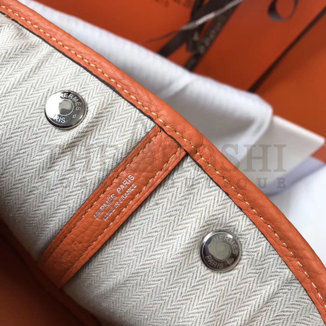 H**me5 Garden Party 36 Bag In Orange Clemence Leather Master Quality