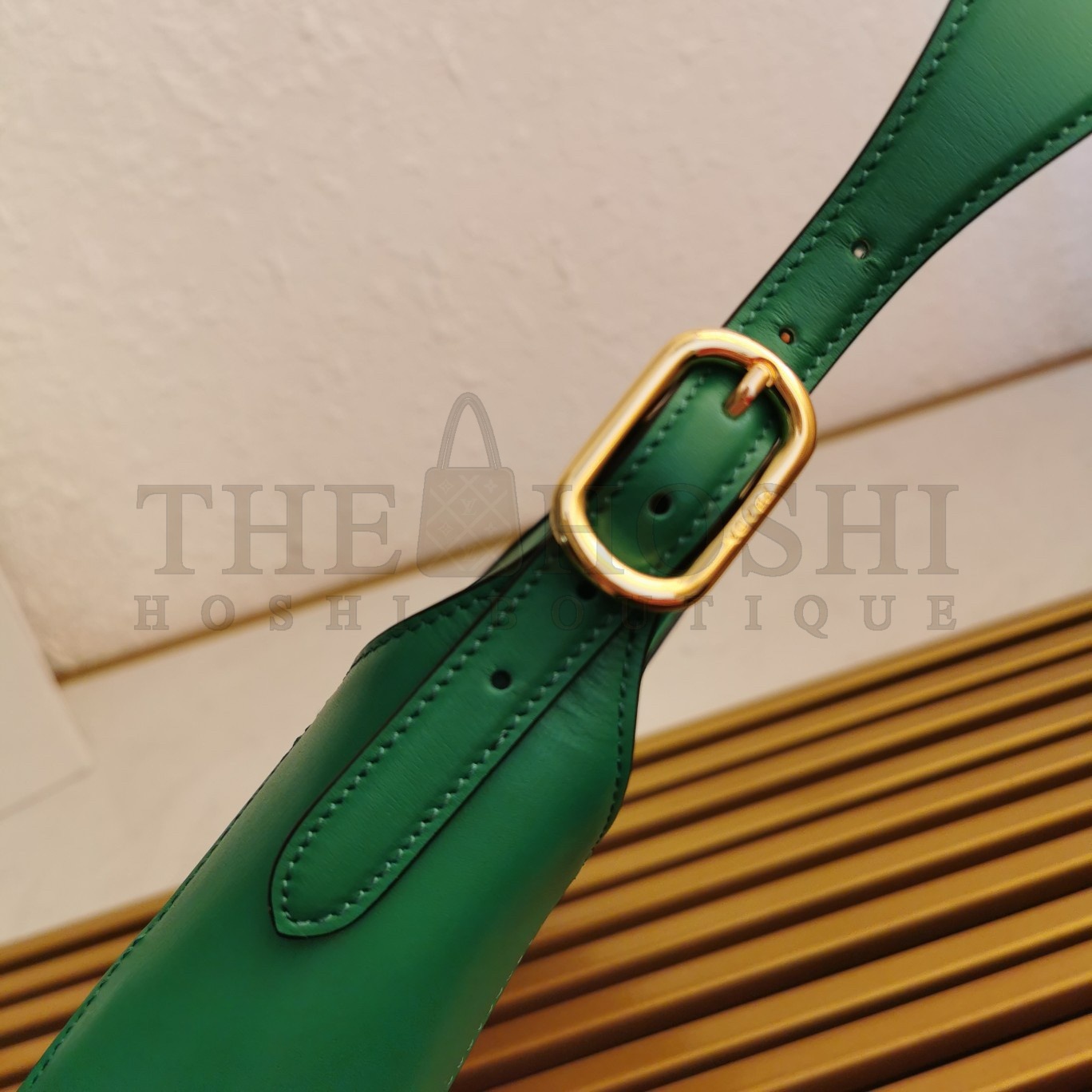 Pra*a Shoulder Bag in Green Leather Master Quality