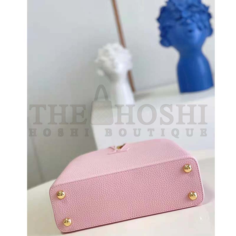L0vis Vvtt0n LV Women Capucines BB Handbag Pink Taurillon Calfskin Master Quality