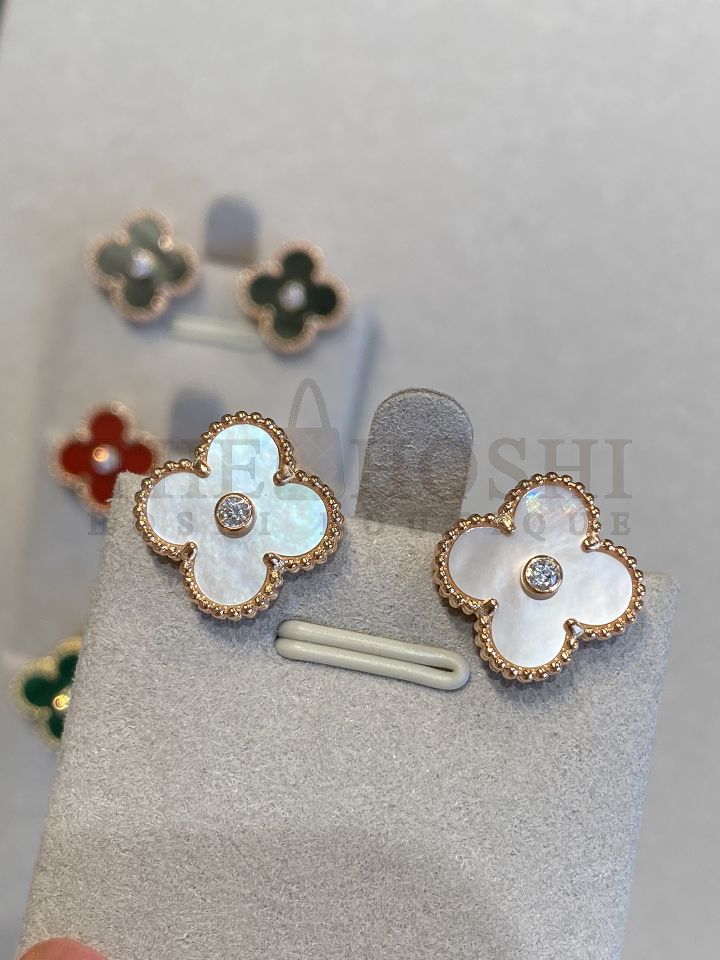 V*n Cl**f & Arpels Clover Earrings with D1am0nds, Vintage Alhambra earrings Master Quality