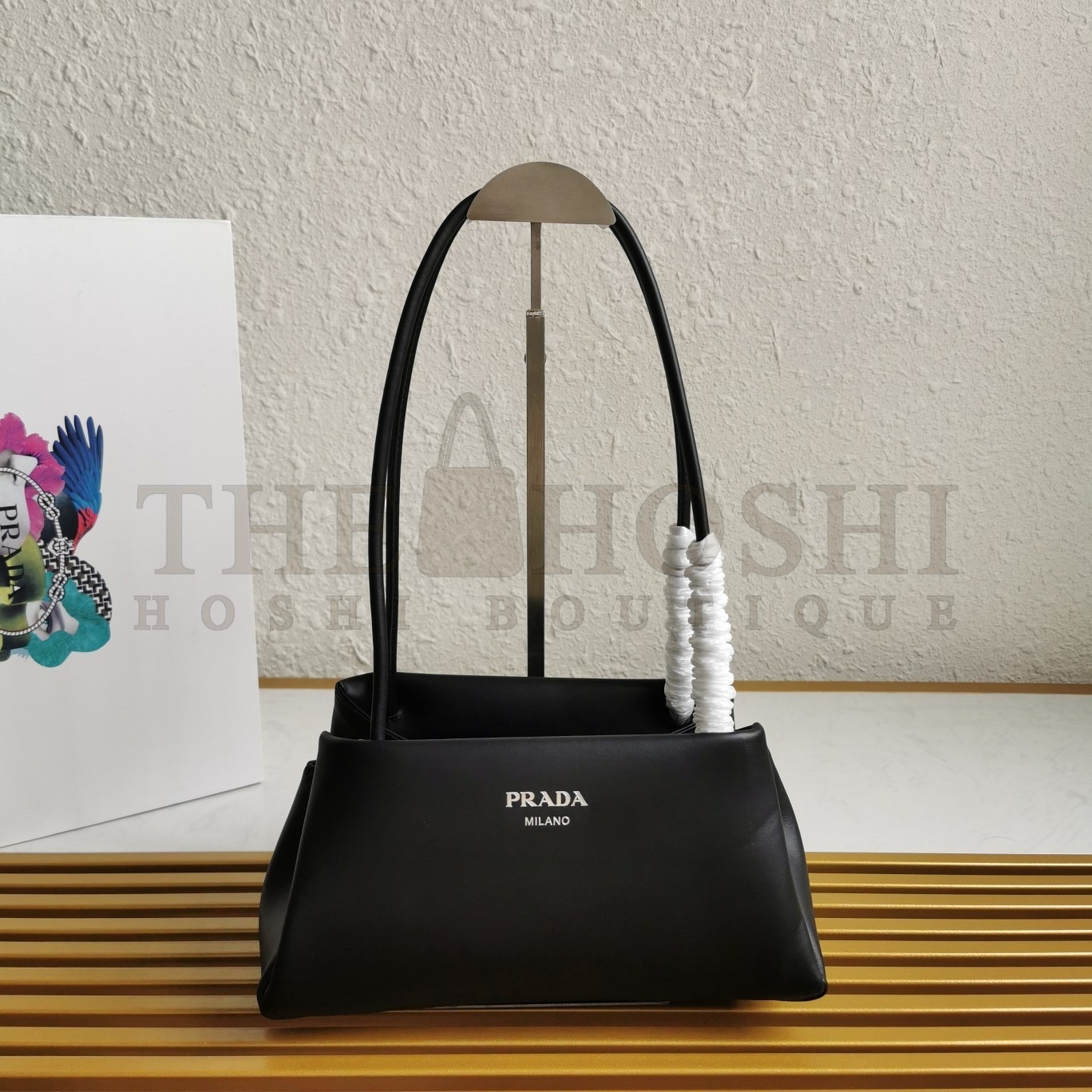 Pra*a S*pernova Small Shoulder Bag In Black Leather Master Quality