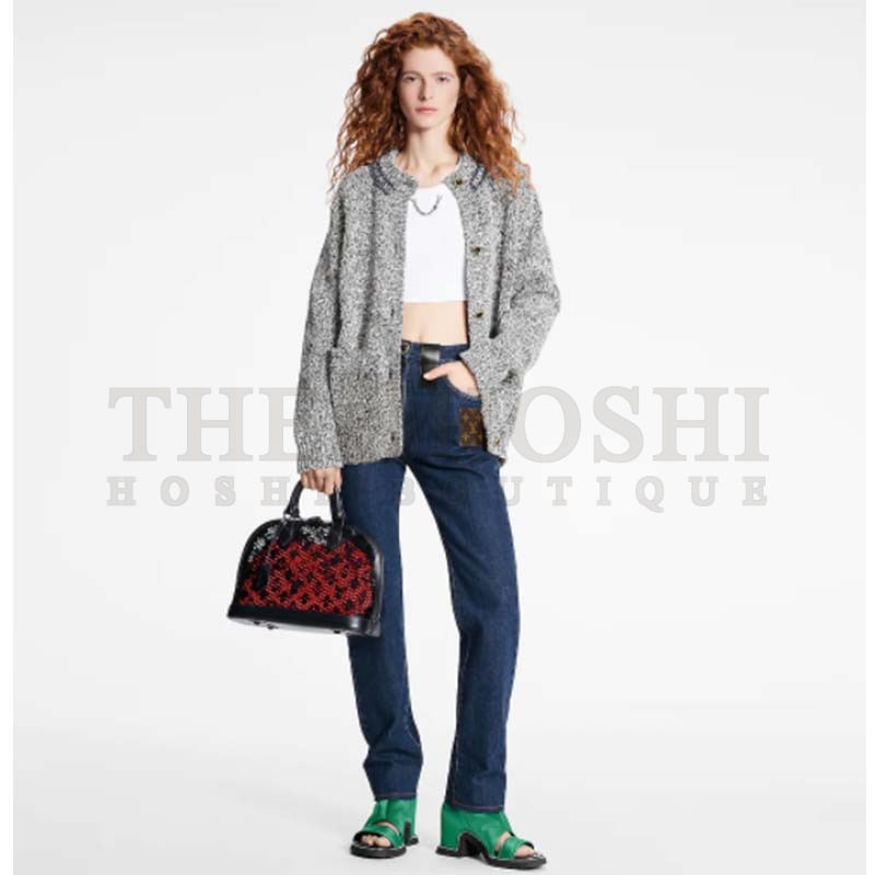 L0vis Vvtt0n LV Women Alma PM Handbag Black Patent Calfskin Cowhide Leather Master Quality