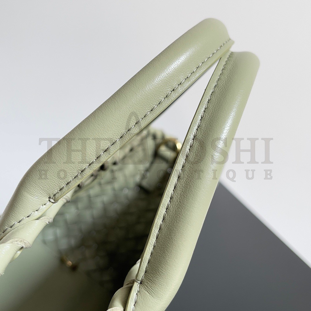 B0tt*ga Ven*ta Cabat Mini Bag In Travertine Intrecciato Lambskin Master Quality