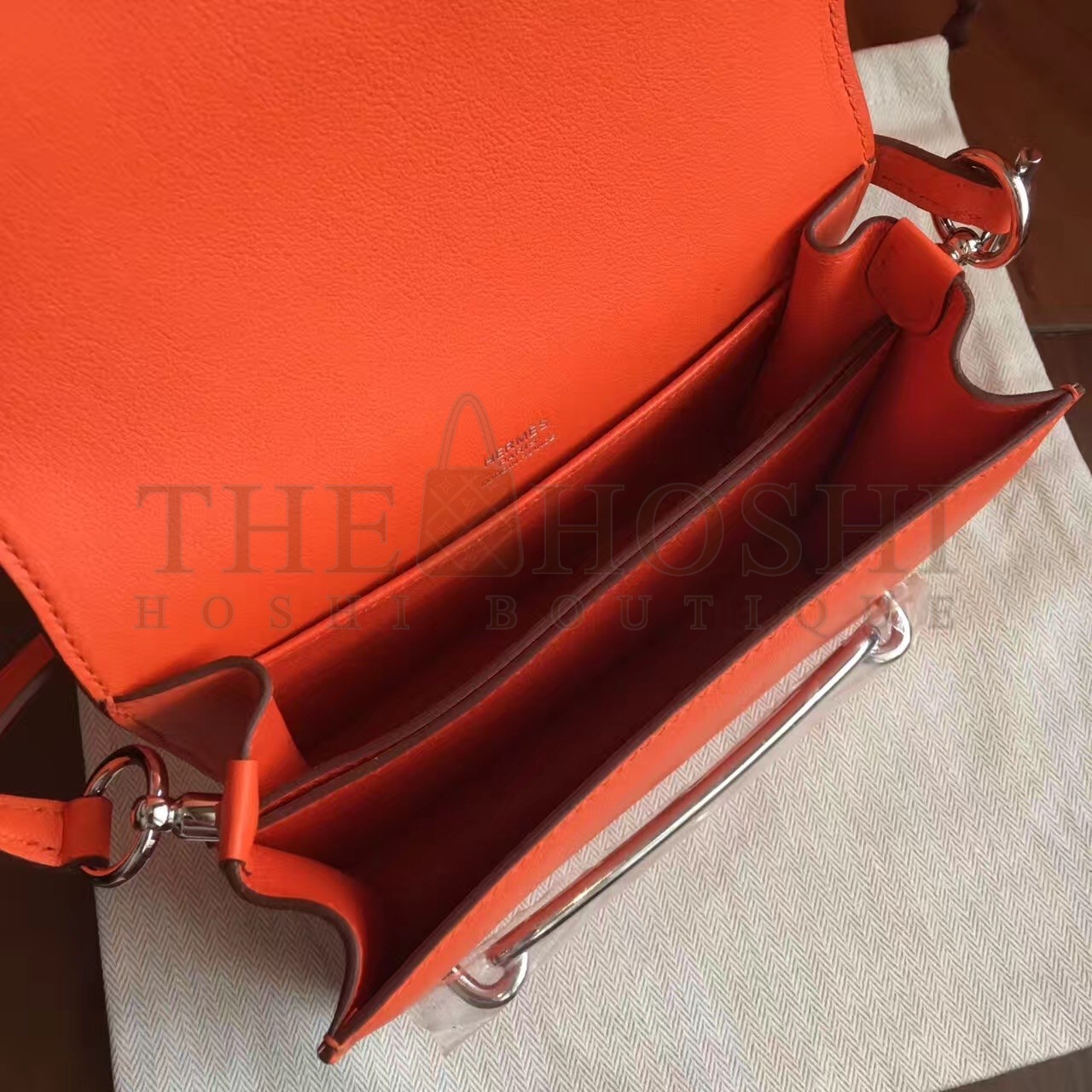 H**me5 Mini Sac Roulis Bag In Orange Swift Leather Master Quality