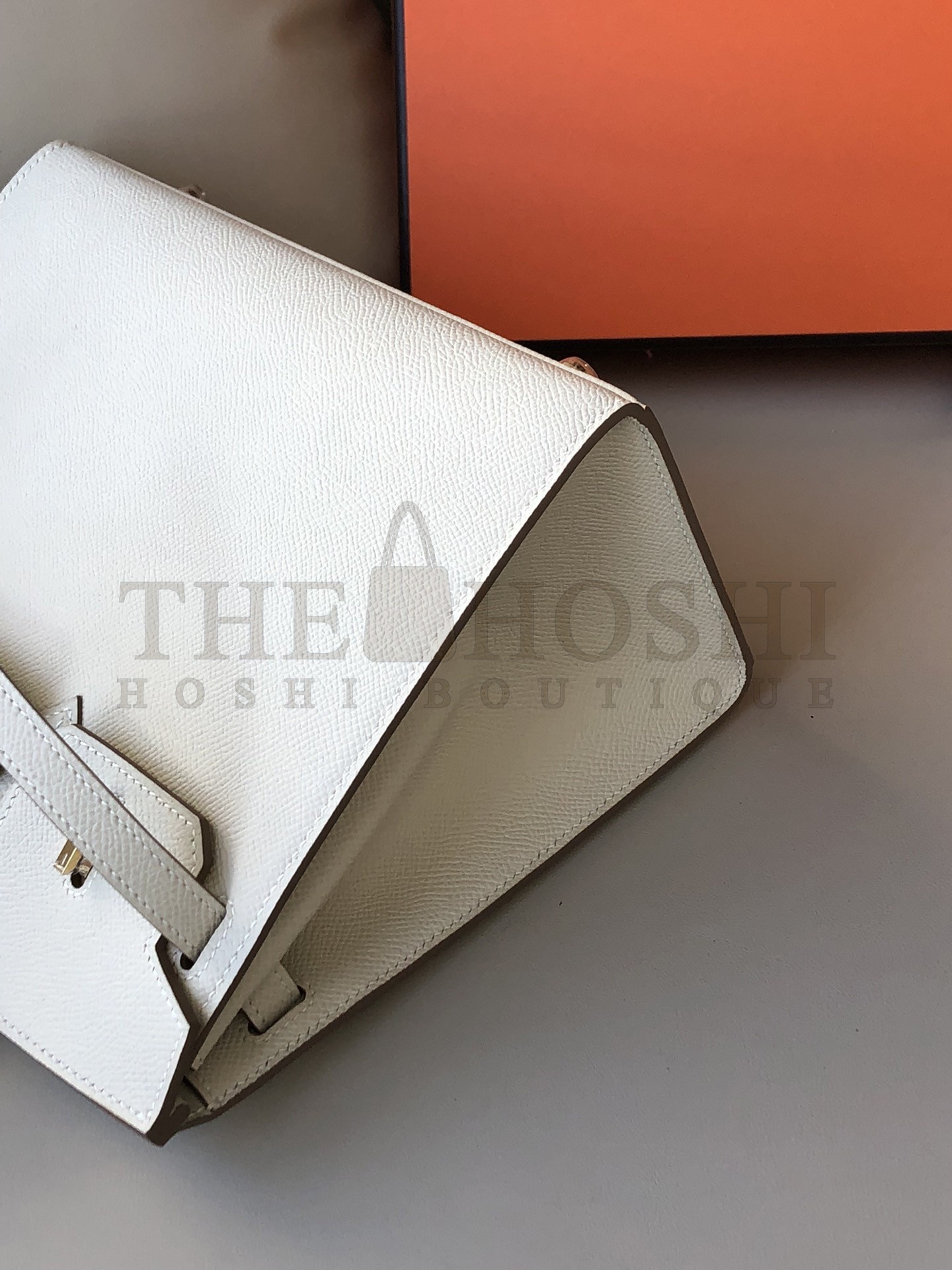 H**me5 Birkin 25 Sellier Handmade Bag In Craie Epsom Calfskin Master Quality