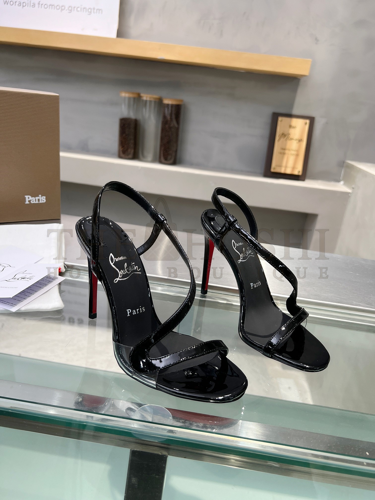 CL Rainbow PVC Heels 10.5cm Multi-color Master Quality