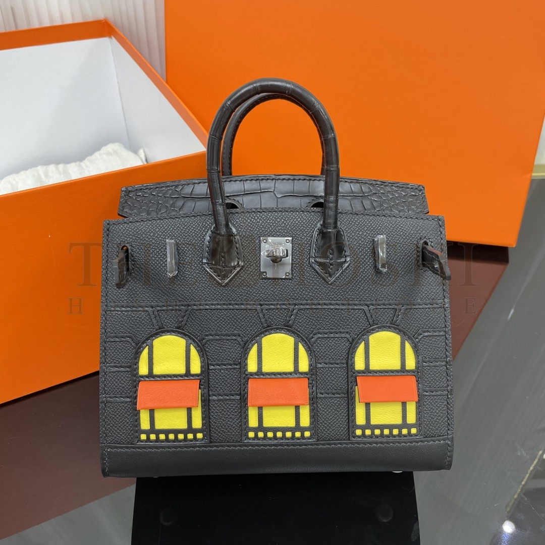 H**me5 H**me5 Birkin 25 Handbag House Graffiti Edition Black Togo Leather Master Quality