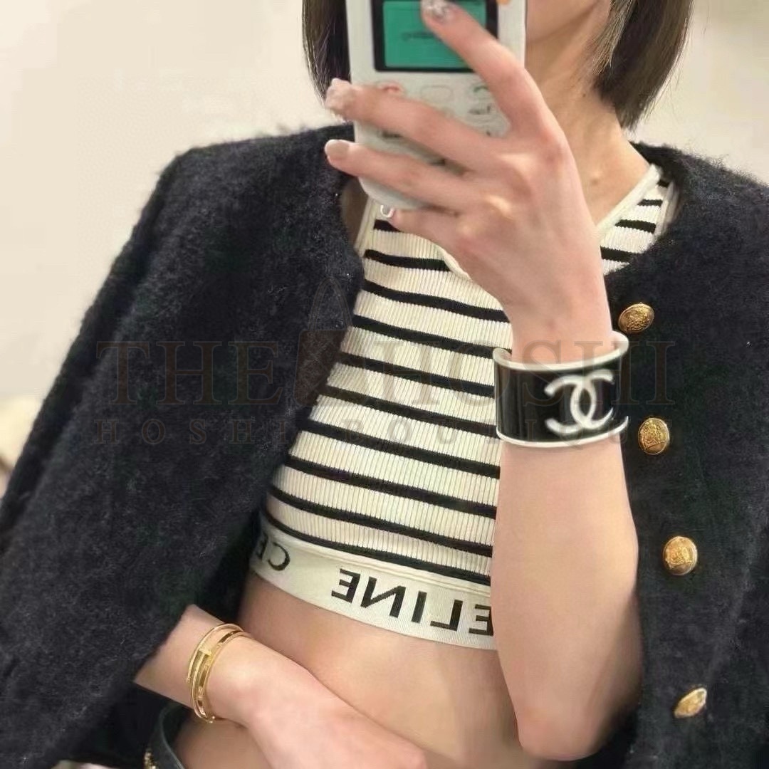 Ch**el Ch**el Acrylic Multicolor Logo Bracelet Jewelry Master Quality