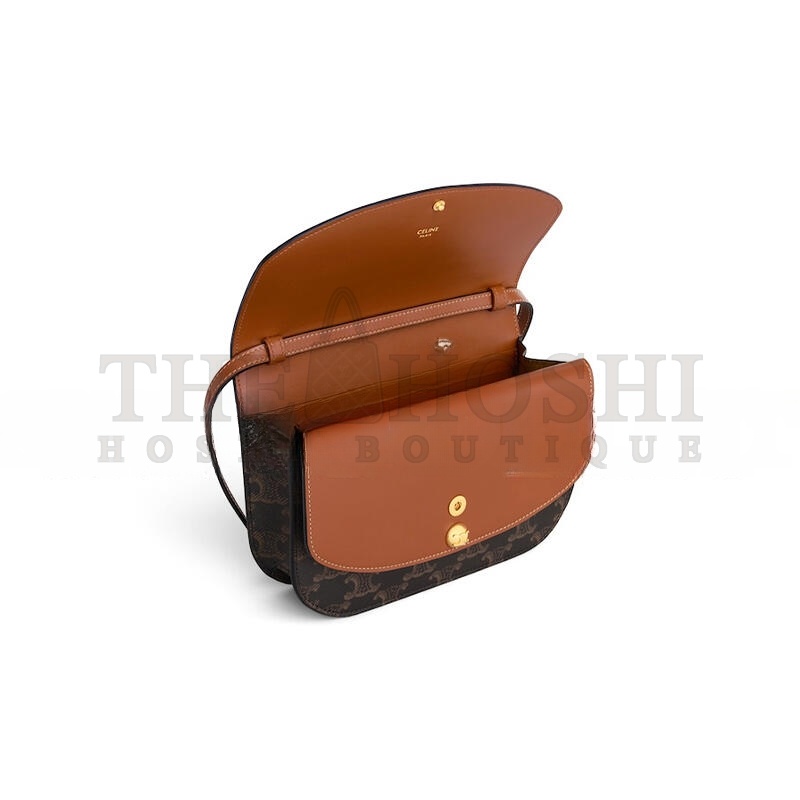 Ce1i*e DUO WALLET ON STRAP IN TRIOMPHE CANVAS AND CALFSKIN 10P672GVL.04LU (20*13*6cm) Master Quality
