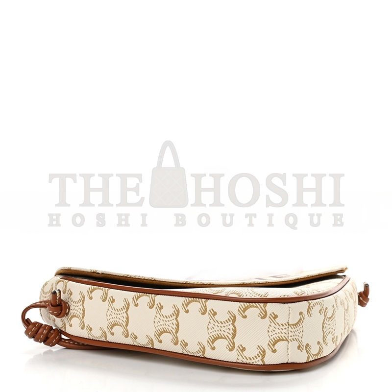 Ce1i*e CROSSBODY BAG IN TRIOMPHE CANVAS AND CALFSKIN 195902BZK.01BC (21*15*4cm) Master Quality