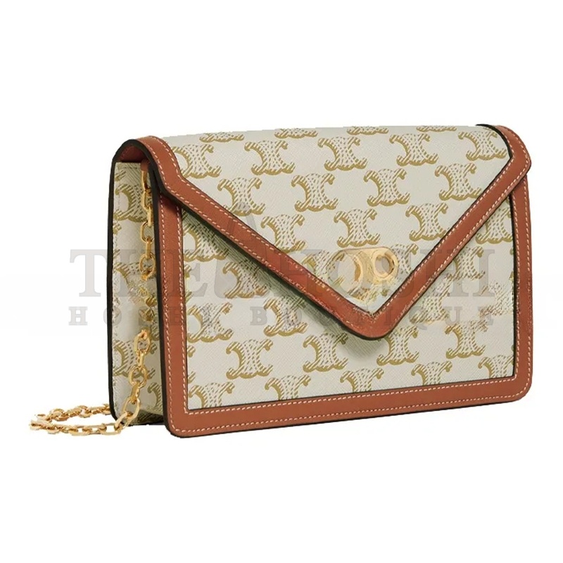 Ce1i*e CHAIN WALLET IN TRIOMPHE CANVAS AND CALFSKIN 10H422DB5.01TA (19.5*13*4cm) Master Quality