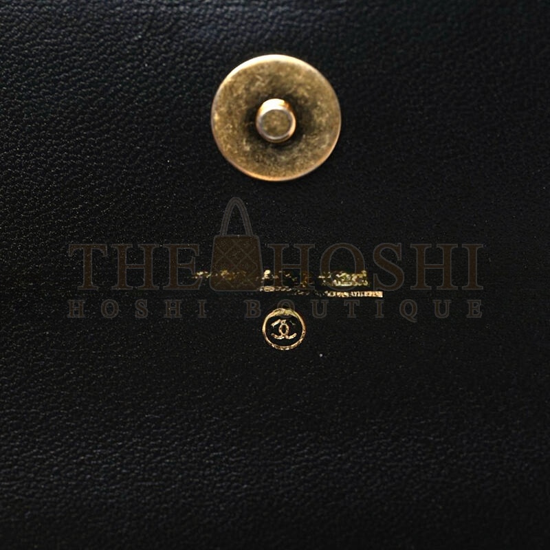 Ch**el LAMBSKIN QUILTED CHAIN TOP HANDLE CLUTCH WITH CHAIN 1126019 (13*10*6cm) Master Quality