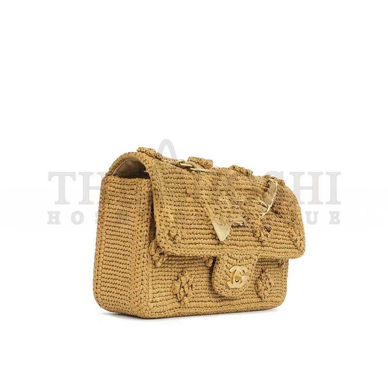 Ch**el SEASONAL RAFFIA FLAP AS4529 (22.5*13.5*7cm) Master Quality