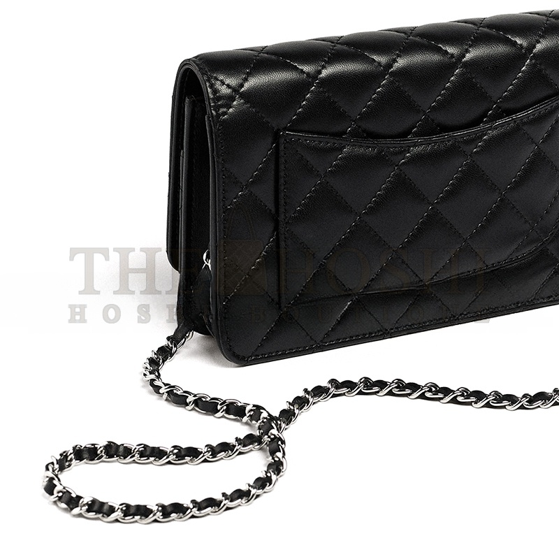 Ch**el CLASSIC WALLET ON CHAIN LAMBSKIN BLACK AS4241 (19.2*12.3*3.5cm) Master Quality