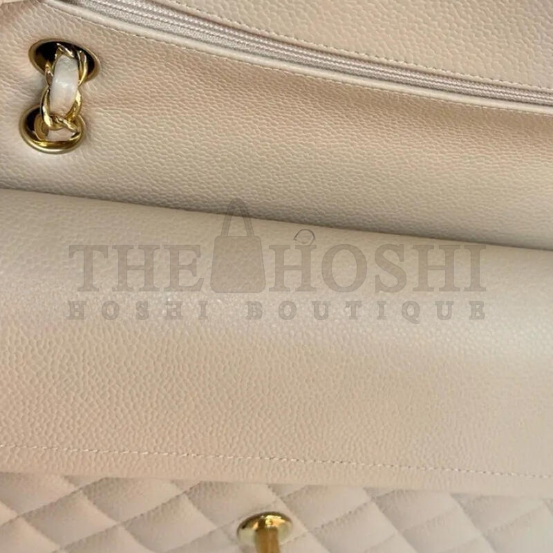 Ch**el CAVIAR QUILTED MEDIUM DOUBLE FLAP 1507170 (25.5*15.5*6.5cm) Master Quality