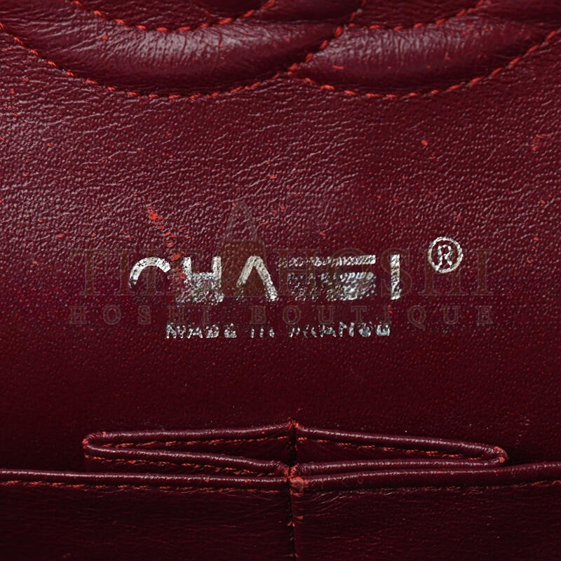 Ch**el PATENT CALFSKIN QUILTED MEDIUM DOUBLE FLAP 903130 (25*15*6cm) Master Quality