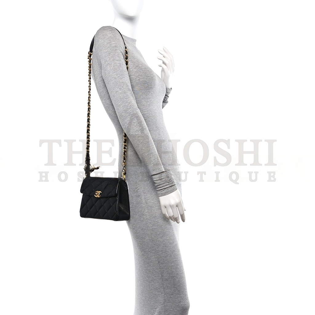 Ch**el CAVIAR QUILTED 31 RUE CAMBON MINI TOP HANDLE FLAP (19*15*7cm) Master Quality