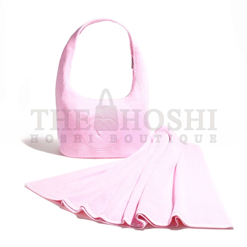 Ch**el COCO BEACH 2025 COLLECTION BEACHWEAR SET COTTON PINK AAA938 B20128 (58*38*20cm) Master Quality