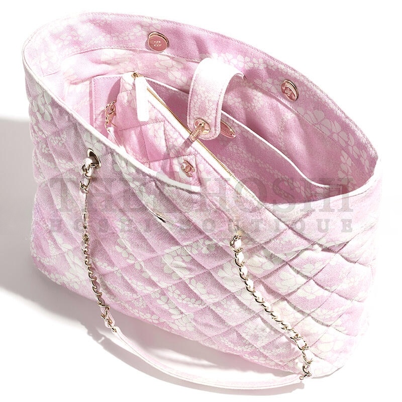 Ch**el COCO BEACH 2025 COLLECTION SHOPPING BAG PRINTED DENIM AS5429 (37*28.5*13cm) Master Quality