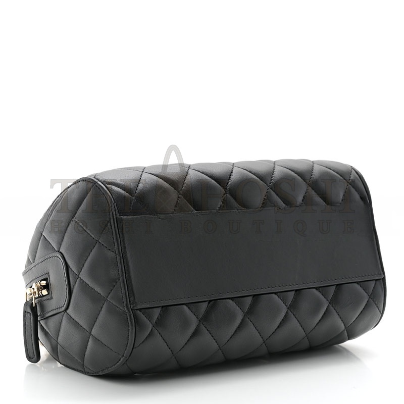 Ch**el LAMBSKIN QUILTED MINI BOWLING BAG BLACK AP4411 (18.5*11.4*4cm) Master Quality