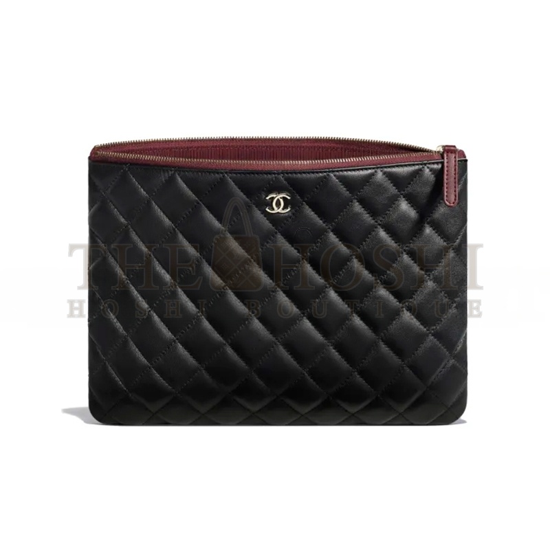 Ch**el CLASSIC MEDIUM LAMBSKIN CLUTCH A82545 Y04059 C3906 (27.5*20*1cm) Master Quality
