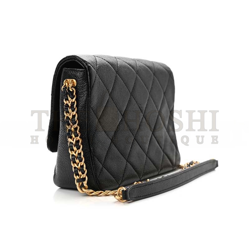 Ch**el SHINY CAVIAR QUILTED SMALL CHAIN MELODY FLAP 1167229 (23*14*6cm) Master Quality