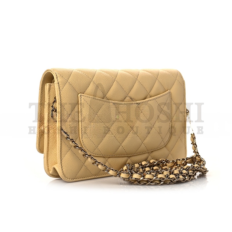 Ch**el CAVIAR QUILTED WALLET ON CHAIN WOC 1081398 (19*11*4cm) Master Quality