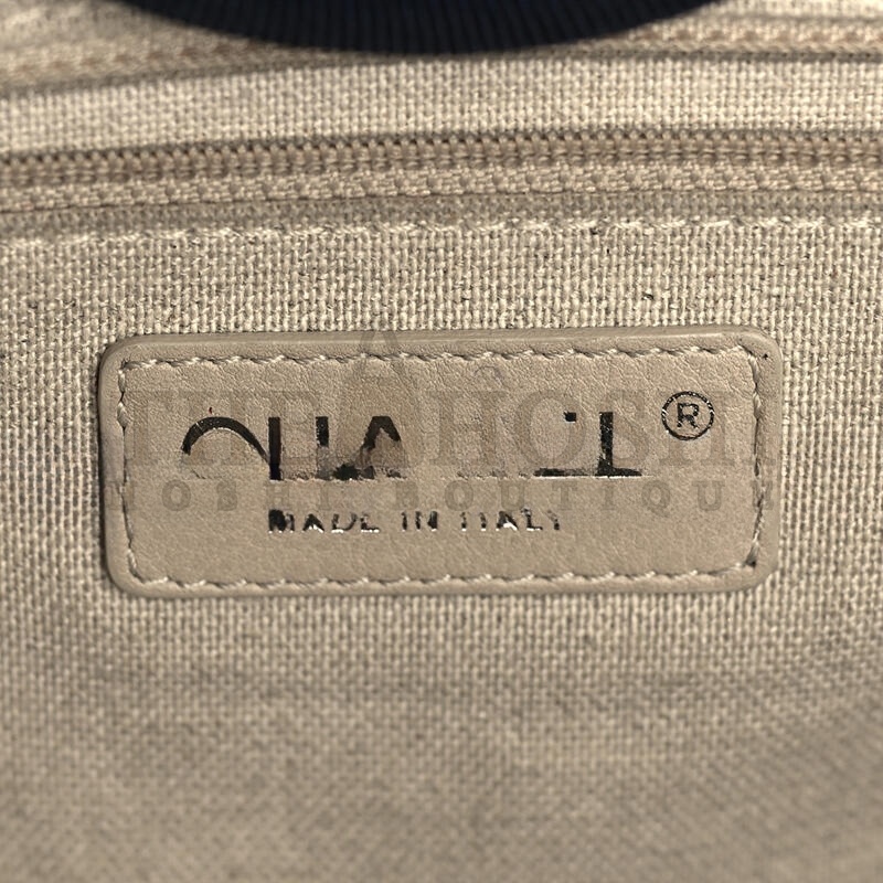 Ch**el MIXED FIBERS CALFSKIN MEDIUM DEAUVILLE TOTE NAVY BLUE 1142532 (39*29*20cm) Master Quality