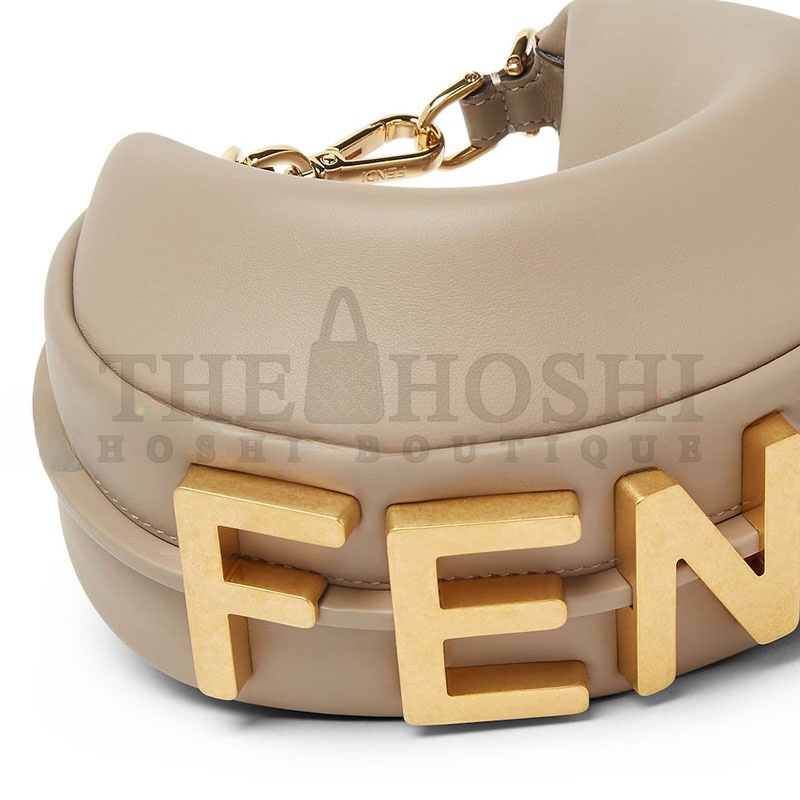 F**di F**diGRAPHY MINI DOVE GREY LEATHER MINI-BAG 8BS081A5DYF1JCT (20*13*7.5cm) Master Quality