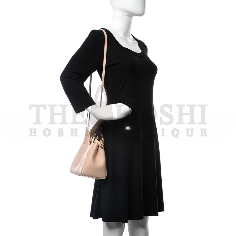 F**di FF NAPPA MINI PEEKABOO ICONIC SATCHEL BLACK (23*18*11cm) Master Quality