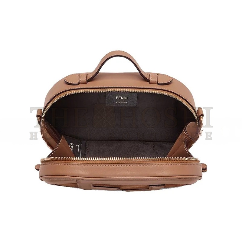 F**di CAPPUCCINO LEATHER AND SUEDE CROSSBODY BAG 8BS058AHSBF1FVX (21*13*8cm) Master Quality