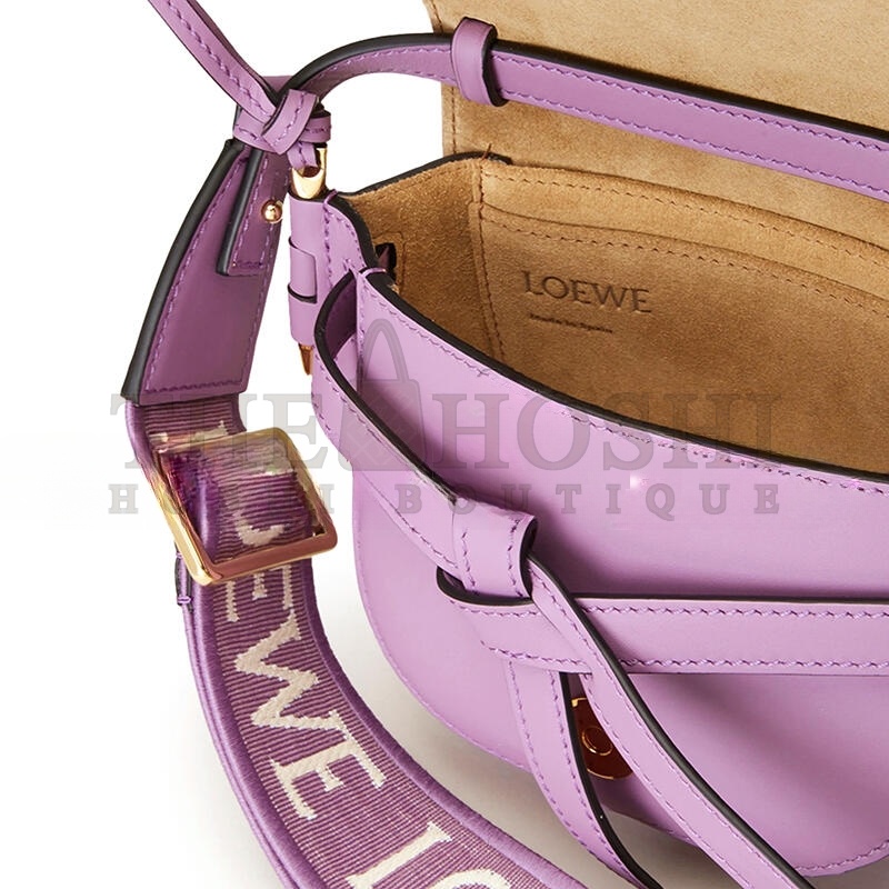 L0ew* MINI GATE DUAL BAG IN SOFT CALFSKIN AND JACQUARD A650N46X13-654 (21*12.5*9.5cm) Master Quality