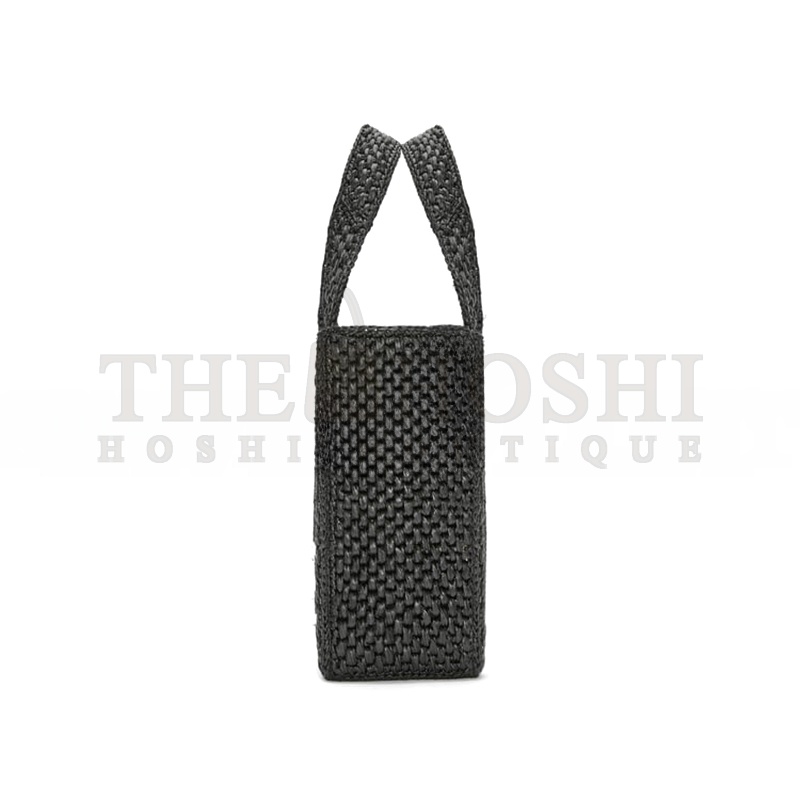 L0ew* SMALL L0ew* FONT TOTE IN RAFFIA A685B59X01-1100 (24*19.5*11cm) Master Quality