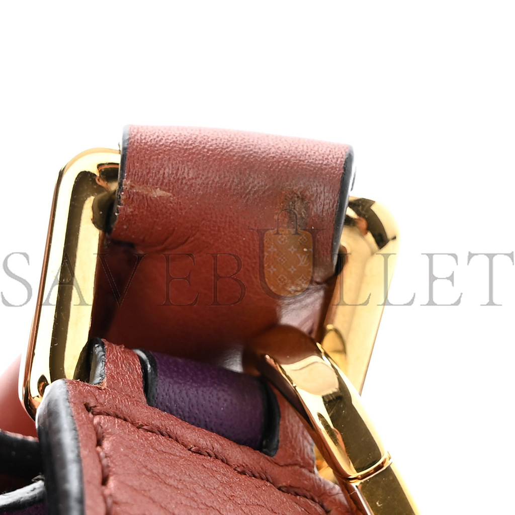 L0ew* CALFSKIN MINI PUZZLE BAG SPICE PUMPKIN (18*12.5*8cm) Master Quality